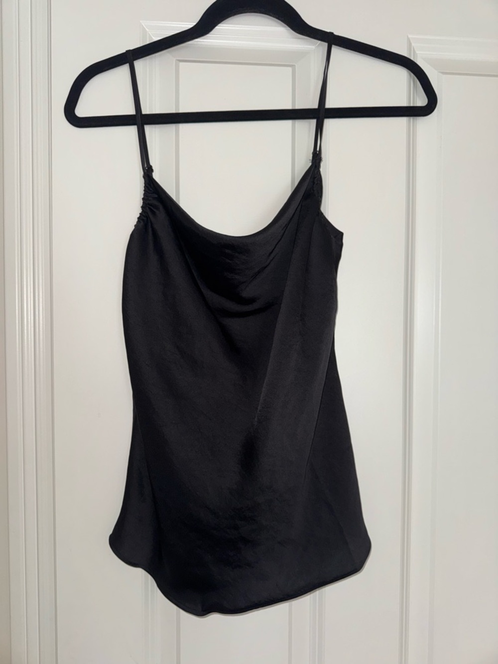 Wilfred Black Satin Cowl Neck Camisole
